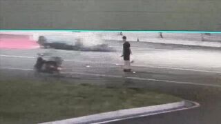 Drunk Man Walking On The Road Gets Killed By Truck In China