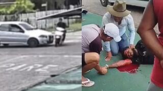 Motorcyclist dies after colliding with car at intersection in Brazil