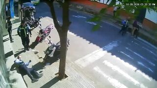 Colombian Traffic Cop Dropped In Coward Punch Attack