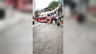 Crazy Favela Woman Walks Fully Naked
