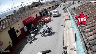 Old Man Hit By Motorcycle And Finished Off By Another Rider In Colombia