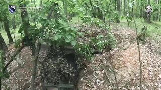 Special forces of 6th SOF Ranger Regiment raid ruscist position and clear dugout