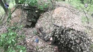 Special forces of 6th SOF Ranger Regiment raid ruscist position and clear dugout