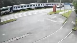 Man Kneels Before The Moving Train , Dies In Poland