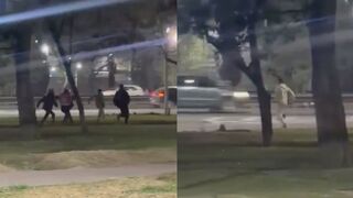 INSTANT Karma: Thief Fleeing After Robbing A Delivery Man Gets Hit By Car