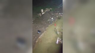 LOL Man Falls from Flyover During Ganesh Idol Immersion
