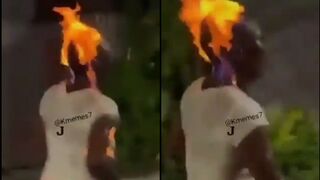 This girl is on fire