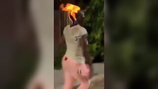This girl is on fire