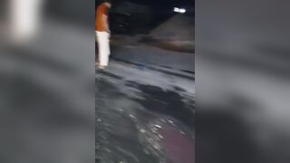 Woman Riding Moped Hit The Pothole, Fell And Was Killed By Truck In Indonesia