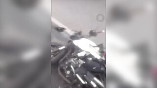 Last Seconds  Of Venezuelan Biker After A Traffic Accident