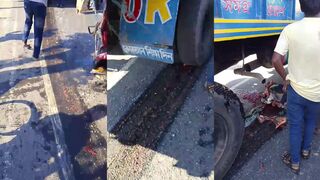 Trucks drags man across pavement Aftermath