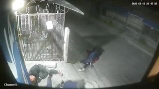gang members shot and finished off by rivals while hanging around outside store.