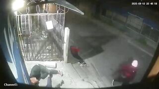 gang members shot and finished off by rivals while hanging around outside store.