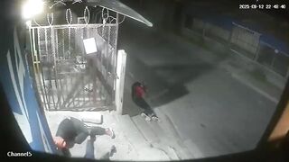 gang members shot and finished off by rivals while hanging around outside store.