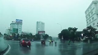 Woman Riding a Scooter Gets Struck by Lightning