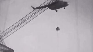 CLASSIC:Helicopter crashing over the core of Chernobyl reactor (Oct, 1986)