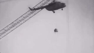 CLASSIC:Helicopter crashing over the core of Chernobyl reactor (Oct, 1986)