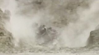 Around 1985, in Iraq, two men were reportedly executed one by one using explosives.