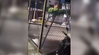 Homeless Man Crawling On The Road Gets Killed By  In Front Of Bystanders
