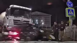 A Truck, A Car And Two Unlucky Men