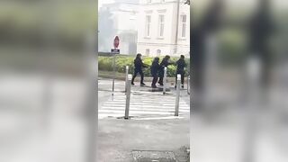 Police Shoot Protester In The Face With Grenade Laucher At Close Range In France