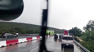 Inferno Crane: Fiery Crash On Mexican Highway