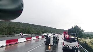 Inferno Crane: Fiery Crash On Mexican Highway