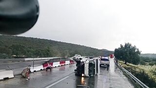 Inferno Crane: Fiery Crash On Mexican Highway