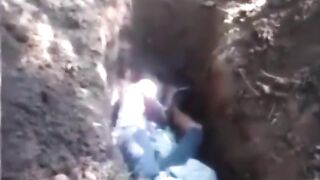 CLASSIC The mans were put in a pit and then shot to death and then burned.