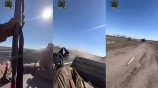 A Russian fell out of the back of a vehicle