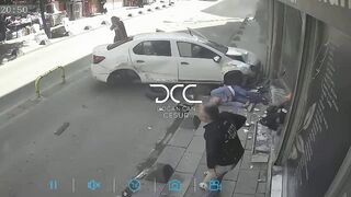 Two-Car Collision Sends Vehicle Into Pedestrians: 5 Injured, 2 Seriously