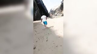 Classic: Man Falls From Cliff In The Background