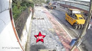 Worker Gets Crushed By Road Roller