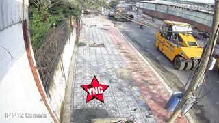 Worker Gets Crushed By Road Roller