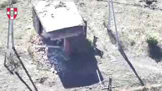 UAF dropping explosives into ruzky vault, and building collapse #003