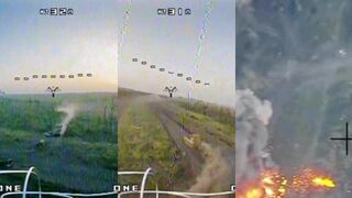 Epic detonation of a Russian SPG. The crew is cooked.