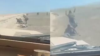 Yemeni Soldiers Film Themselves Crushing Fleeing Houthi Rebels