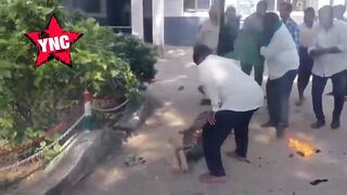 Shop Owner Self Immolates Outside Police Station In India