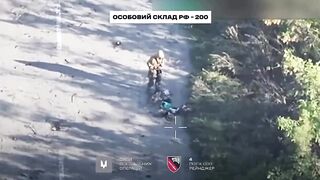 Direct FPV hit on a Russian soldier.