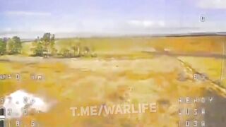 A russian invader was sent flying by a Ukrainian strike.