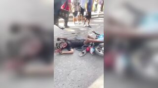 Venezuelan Biker Dies Under The truck Wheels