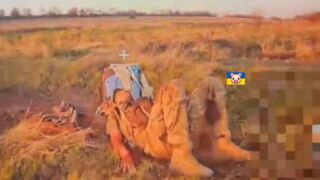 Ukrainian chilling after the hit.