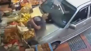 Female Vender Run Over By Retarded Driver