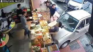 Female Vender Run Over By Retarded Driver