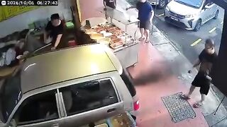 Female Vender Run Over By Retarded Driver