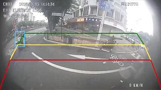 A woman is dead after getting hit by a dump truck while riding her e-bike