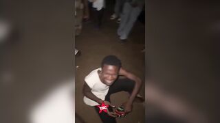 Thief Caught By Community And Punished By Angry Man With Two Large Sticks