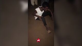 Thief Caught By Community And Punished By Angry Man With Two Large Sticks