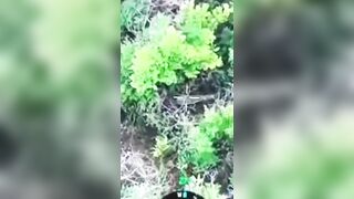 Wounded Ukrat goes grenade and boom.