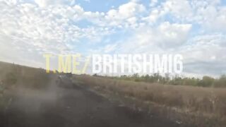 Russhit squeals like a pig after being hit by a drone.